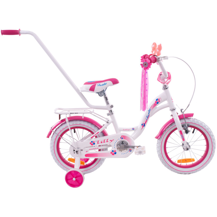 Detský bicykel 14" Fuzlu Thor bielo ružový Detský bicykel 14" Fuzlu Thor bielo ružový